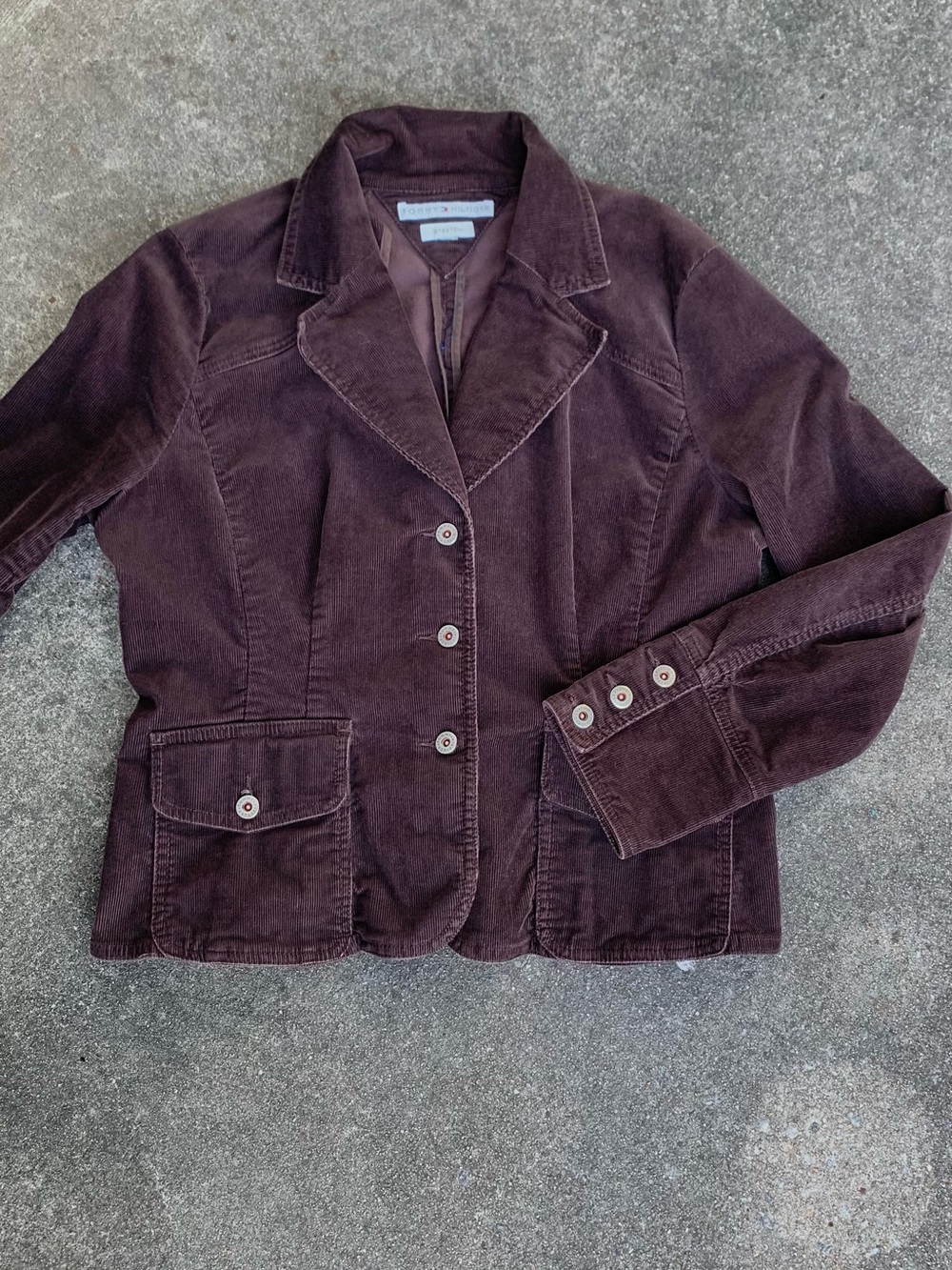 Tommy Hilfiger Corduroy Blazer in Dark Plum